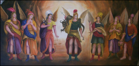Mural de los siete arcangeles.